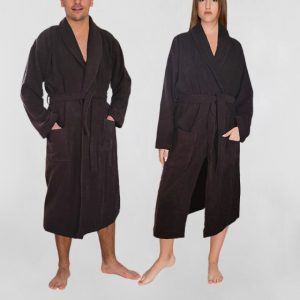 350 g/m² rudos spalvos medvilninis chalatas
